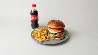 Burger Italiano s pomfritom + sok