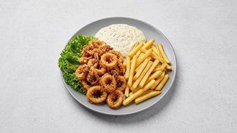 Lignje kolutići s pomfritom