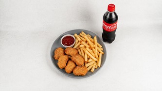 Pileći medaljoni s pomfritom + Coca-Cola 0,5 l
