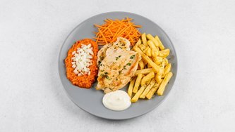 Piletina na žaru s pomfritom