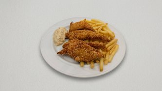 Pileći prstići u sezamu s prilogom