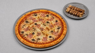 Pizza jumbo miješana + 2 palačinke