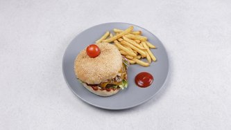 Cheeseburger s pomfritom