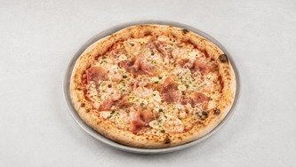 Prosciutto škampi pizza