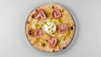 Pizza Pistacchio e mortadella