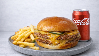 Smash Burger + Pomfrit + Coca-Cola