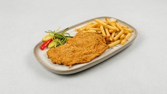 Pureći bečki s pomfritom