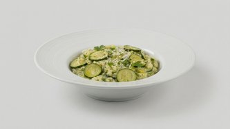 Rižoto od tikvice i salata