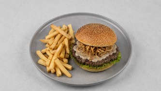 Truffle smash burger s pomfritom